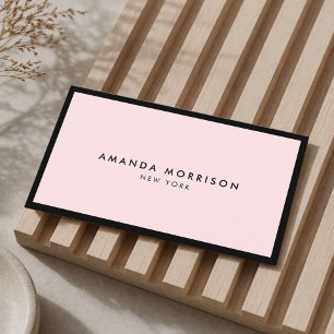 Minimalist Luxury Boutique Black/Pink Business Card