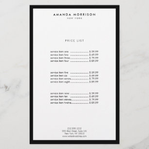 Minimalist Luxury Boutique Black/White Flyer