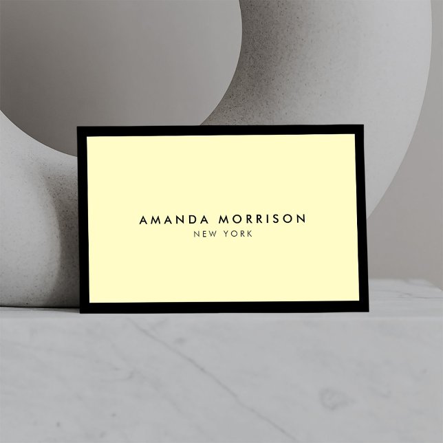 Minimalist Luxury Boutique Black/Yellow Business Card (Creator Uploaded)
