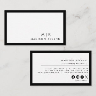 Minimalist Luxury Boutique  Business Card