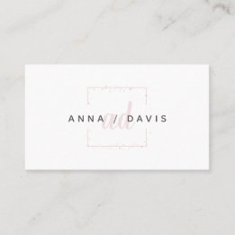 Minimalist Luxury Boutique Fashion Pink Logo Business Card