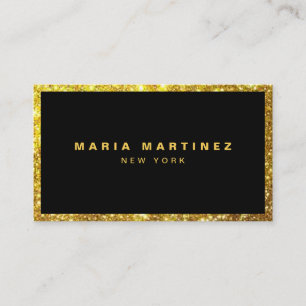 Minimalist Luxury Boutique Gold/Black Business Card