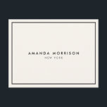 Minimalist Luxury Boutique Ivory/Black Postcard<br><div class="desc">Coordinates with the Minimalist Luxury Boutique Ivory/Black Business Card Template by 1201AM. An elegant and refined design elevates your name or business name through minimal and modern styling. The thin black border is grounded on an ivory background to give a luxury feel to this classic postcard design template. © 1201AM CREATIVE...</div>