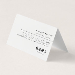 Minimalist Luxury Boutique Ivory Business Card