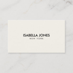 Minimalist Luxury Boutique Ivory Business Card