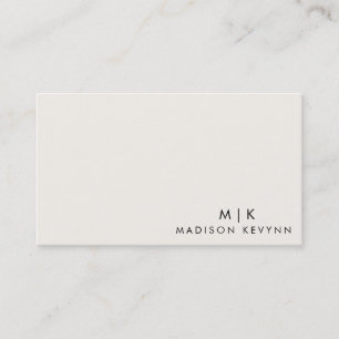 Minimalist Luxury Boutique Ivory Business Card