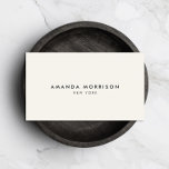 Minimalist Luxury Boutique Ivory Business Card<br><div class="desc">An elegant and refined design elevates your name or business name through minimal and modern styling. An ivory background to give a luxury feel to this classic business card design template. © 1201AM CREATIVE</div>