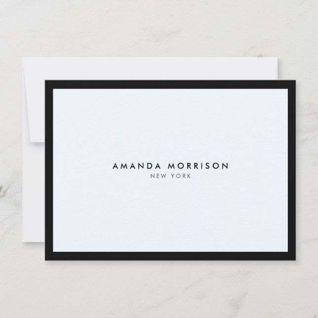 Minimalist Luxury Boutique Pastel Blue Gift Card (Front)
