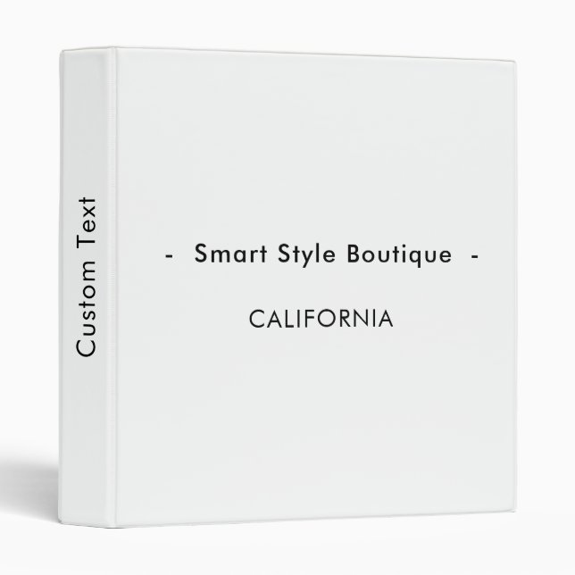 Minimalist Luxury Boutique White and Black Binder (Front/Spine)