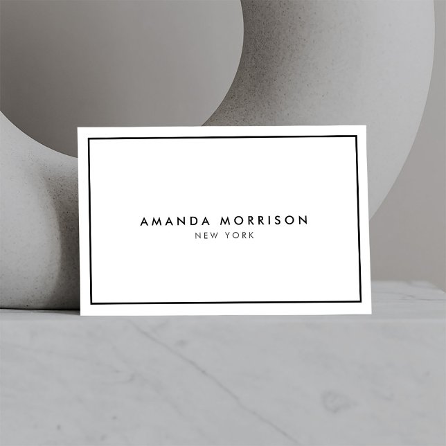 Minimalist Luxury Boutique White/Black Business Card (Creator Uploaded)