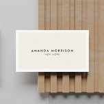 Minimalist Luxury Boutique White/Ivory Business Card<br><div class="desc">An elegant and refined design elevates your name or business name through minimal and modern styling. The thin white border is grounded on an ivory background to give a luxury feel to this classic business card design template. © 1201AM CREATIVE</div>