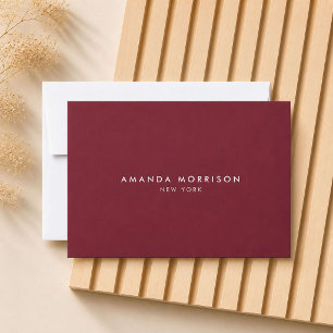 Minimalist Luxury Burgundy Red Gift Certificate
