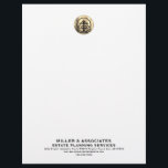 Minimalist Luxury Company Letterhead<br><div class="desc">Enhance your professional image with our minimalist luxury company letterhead. The design showcases a gold logo emblem at the top that can be left as is or customized with your own image, beautifully combined with the company name and contact information in classic black typography. This elegant letterhead is ideal for...</div>