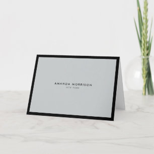 Minimalist Luxury Grey Bordered Note Card