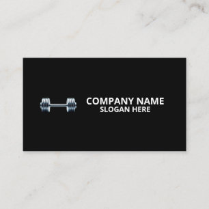 Minimalist Luxury Gym Trainer Coach Weight Fitness Business Card