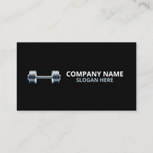Minimalist Luxury Gym Trainer Coach Weight Fitness Business Card