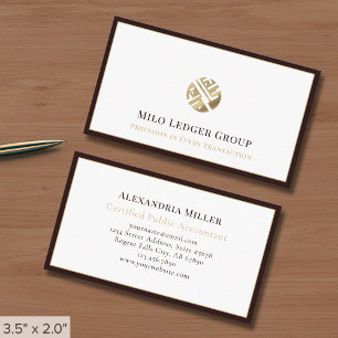 Minimalist Luxury Logo Border Business Card