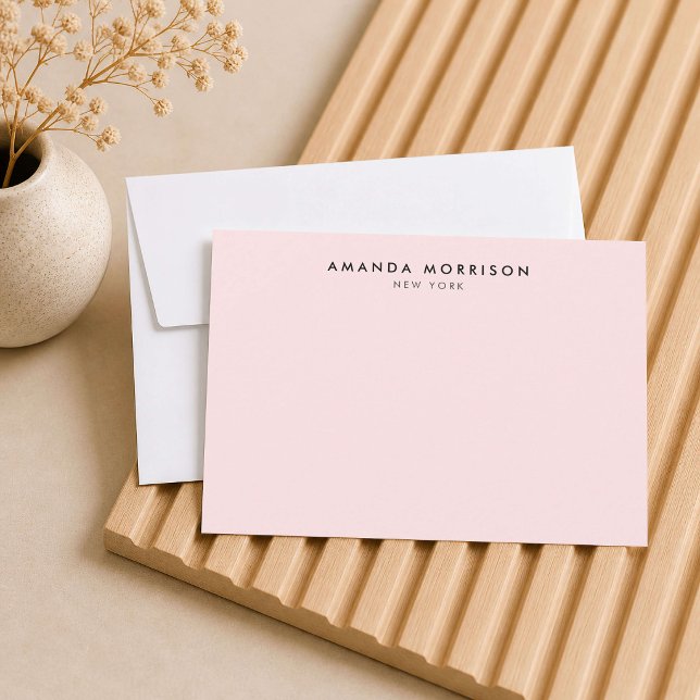 Minimalist Luxury Pink Note Card (Creator Uploaded)