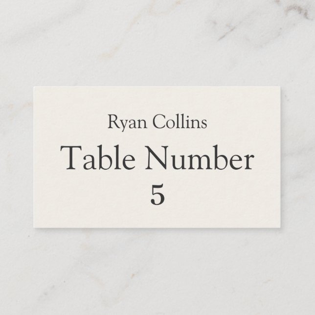 Minimalist Luxury Wedding Place Cards  (Back)