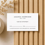 Minimalist Luxury White Appointment Business Card<br><div class="desc">An elegant and minimalist typography design elevates your name or business name through minimal and modern styling on this personalized appointment card. Great for salons,  hair stylists,  health & medical fields,  dentists,  wellness spas,  service professionals and more. © 1201AM Creative Studio</div>