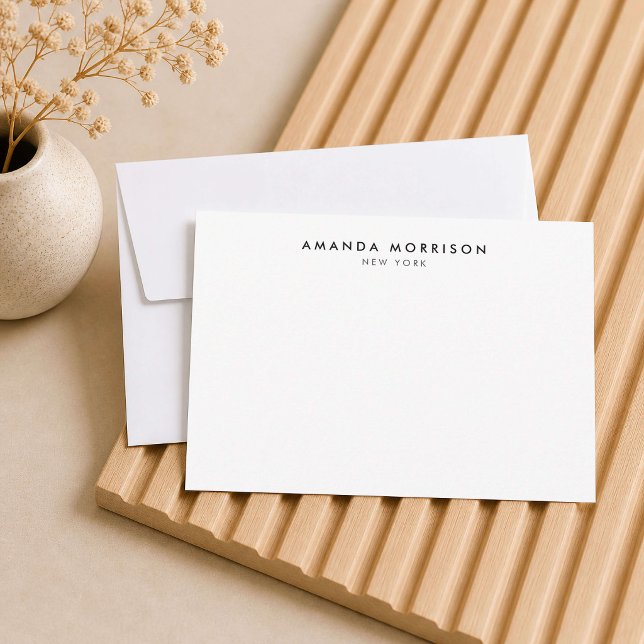 Minimalist Luxury White Note Card (Creator Uploaded)