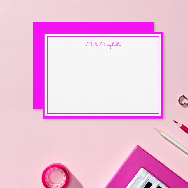 Minimalist Magenta, 2 Borders, signature Card (Creator Uploaded)