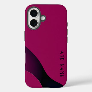Minimalist Magenta Abstract iPhone 16 Case
