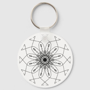 Minimalist mandala keychain
