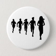 Minimalist Marathon Runner Silhouettes