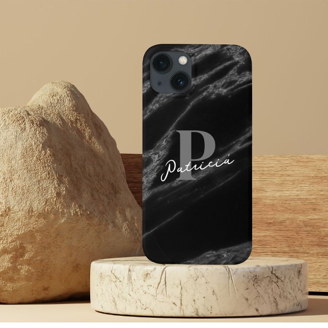Minimalist Marble Black iPhone Case (Creator Uploaded)