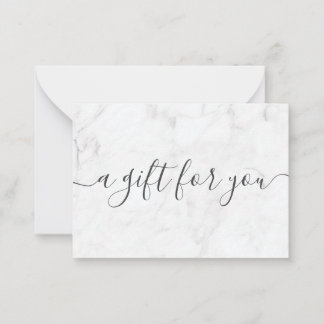 Minimalist Marble Small Business Gift Certificate Card
