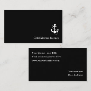 Minimalist Marine Supply Services Business Card