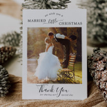 Minimalist Married Little Christmas Thank You