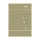 Minimalist Matcha Wedding Name Place Cards