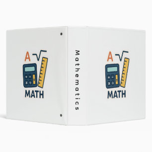 Minimalist Math Subject – Calculator, Ruler Binder