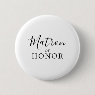 Minimalist Matron of Honour Bridal Shower 2 Inch Round Button