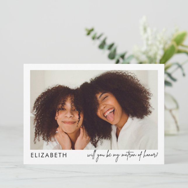 Minimalist Matron of honour Proposal Photo (Standing Front)