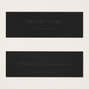 Minimalist Matte Black Custom Business Label