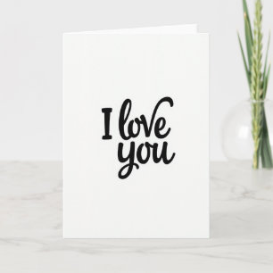 Minimalist Matte Calligraphy Love Card