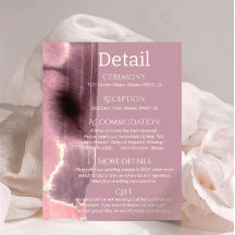 Minimalist Mauve Dusty Rose wedding details