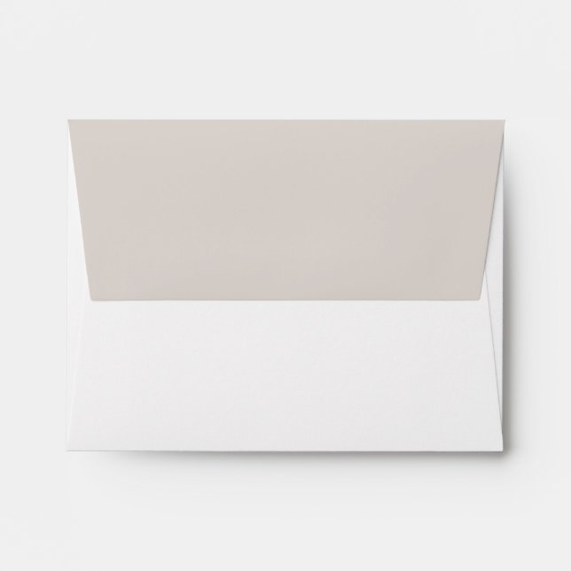 Minimalist Mauve Tan Earth Tone Wedding  Envelope (Back (Top Flap))