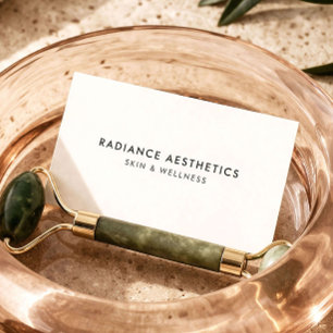 Minimalist Med Spa Luxury Aesthetic Clinic Ivory Business Card