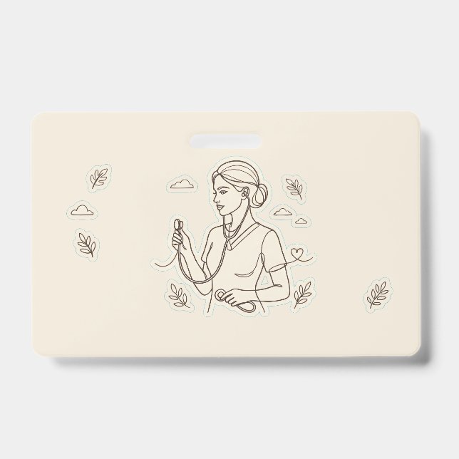 Minimalist Medical Badge (Front)