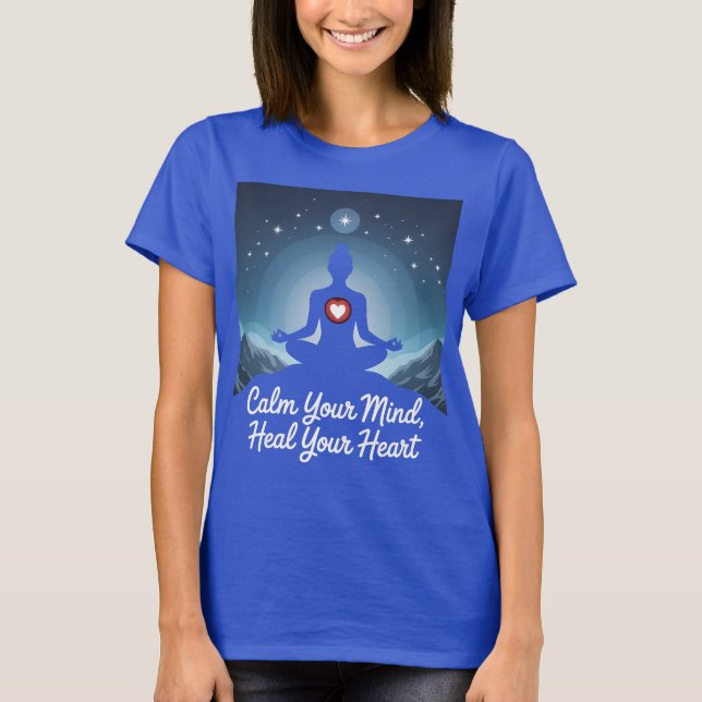 Minimalist Meditation T-Shirt with Calming Quote (Front)