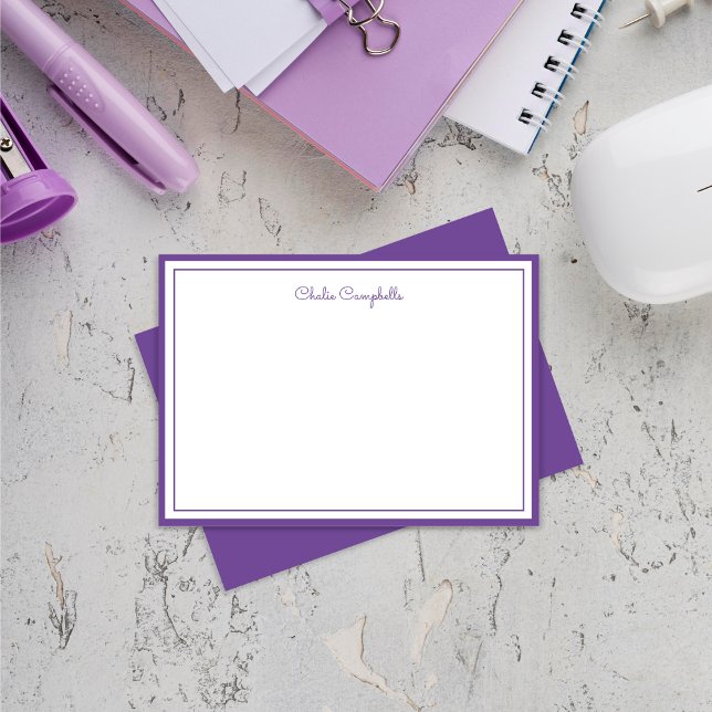 Minimalist medium purple, 2 Borders, signature Card (Creator Uploaded)
