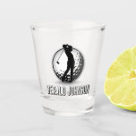 Minimalist Men Golf Monogram Design Shot Glass<br><div class="desc">Minimalist Custom Elegant Men Golf Monogram Design by Edward Eksi. Easy modification of TEXTS for your needs.</div>