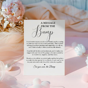 Minimalist Message from the Bump Sign Baby Shower