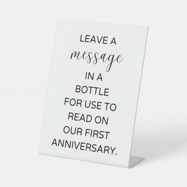 Minimalist Message in a Bottle Sign (Front)