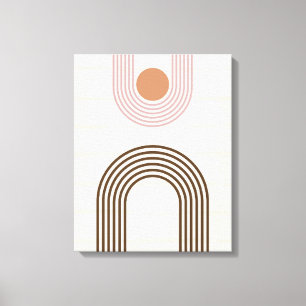 Minimalist Mid Century Abstract Geometric  Canvas Print