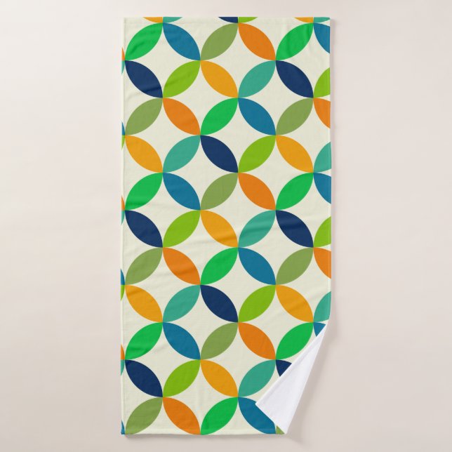 Minimalist Mid century modern geometric   Bath Towel (Bath Towel)
